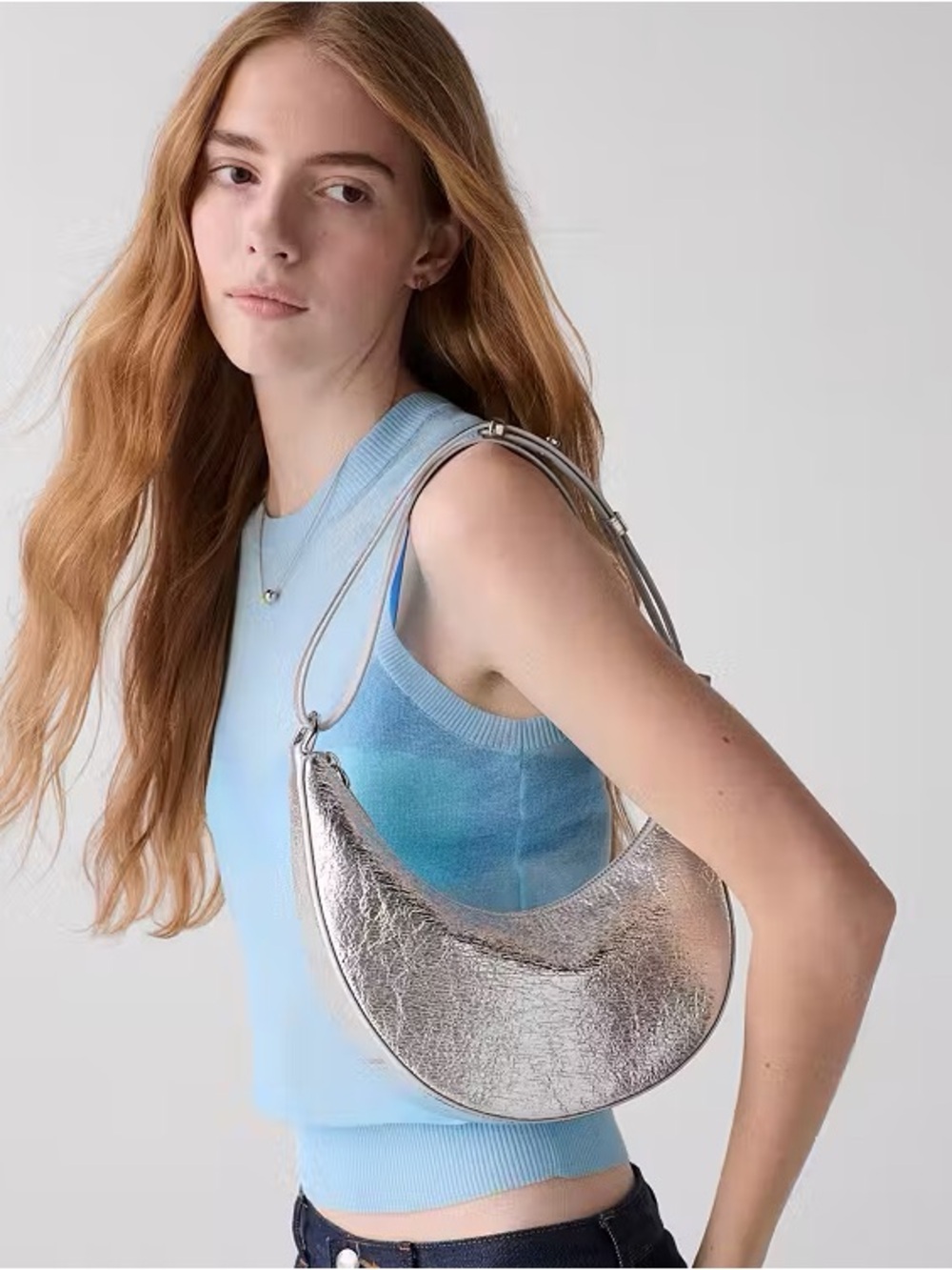 NWT Kate Spade New York Duo Crinkle Metallic Leather Crossbody Bag